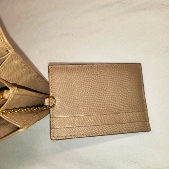 PRADA Grey Saffiano Leather Tessuto Bifold Long Wallet - Picture 9 of 16